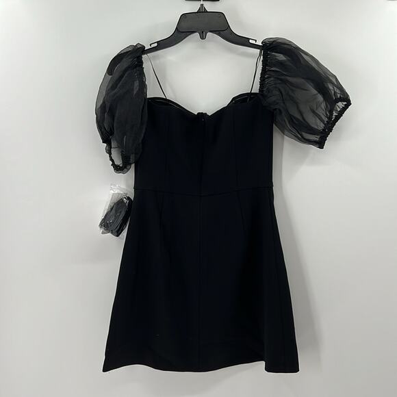 Whisper Women's puff sleeves off-the-shoulder sheath dress - Black - 2 - NWT - Picture 9 of 9